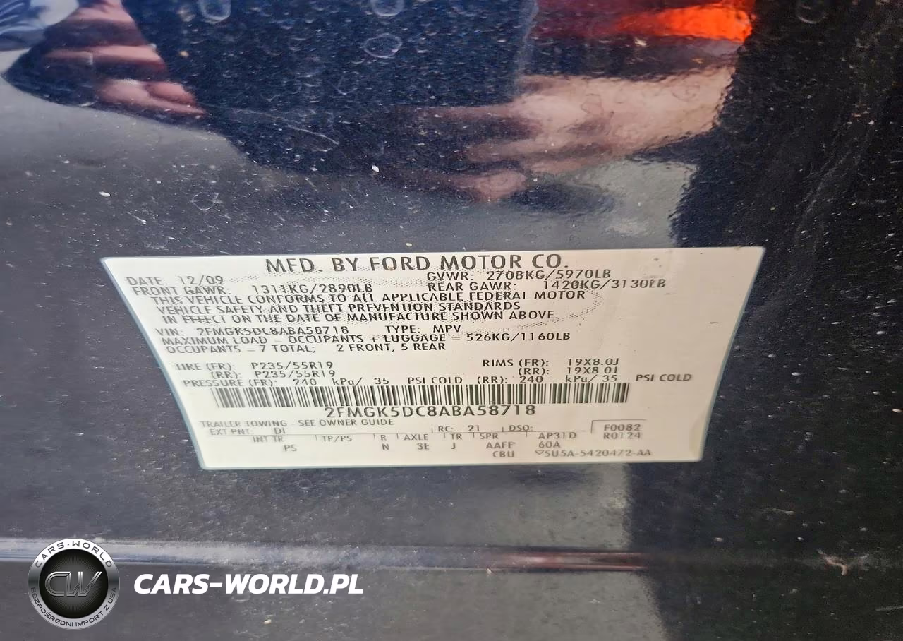 2010 Ford Flex Limited VIN:2FMGK5DC8ABA58718 - 12