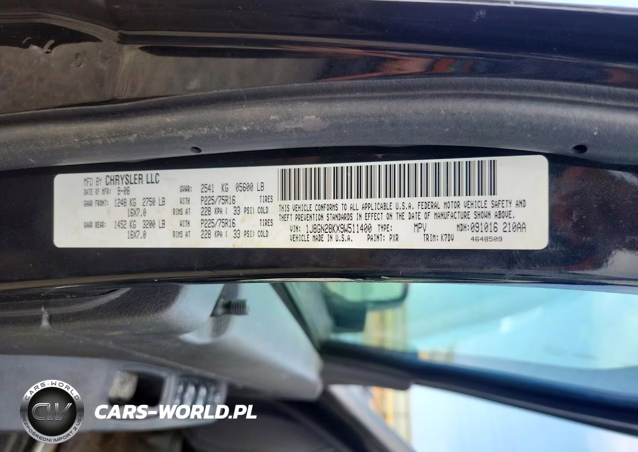 2009 Jeep Liberty Sport VIN:1J8GN28KX9W511400 - 13
