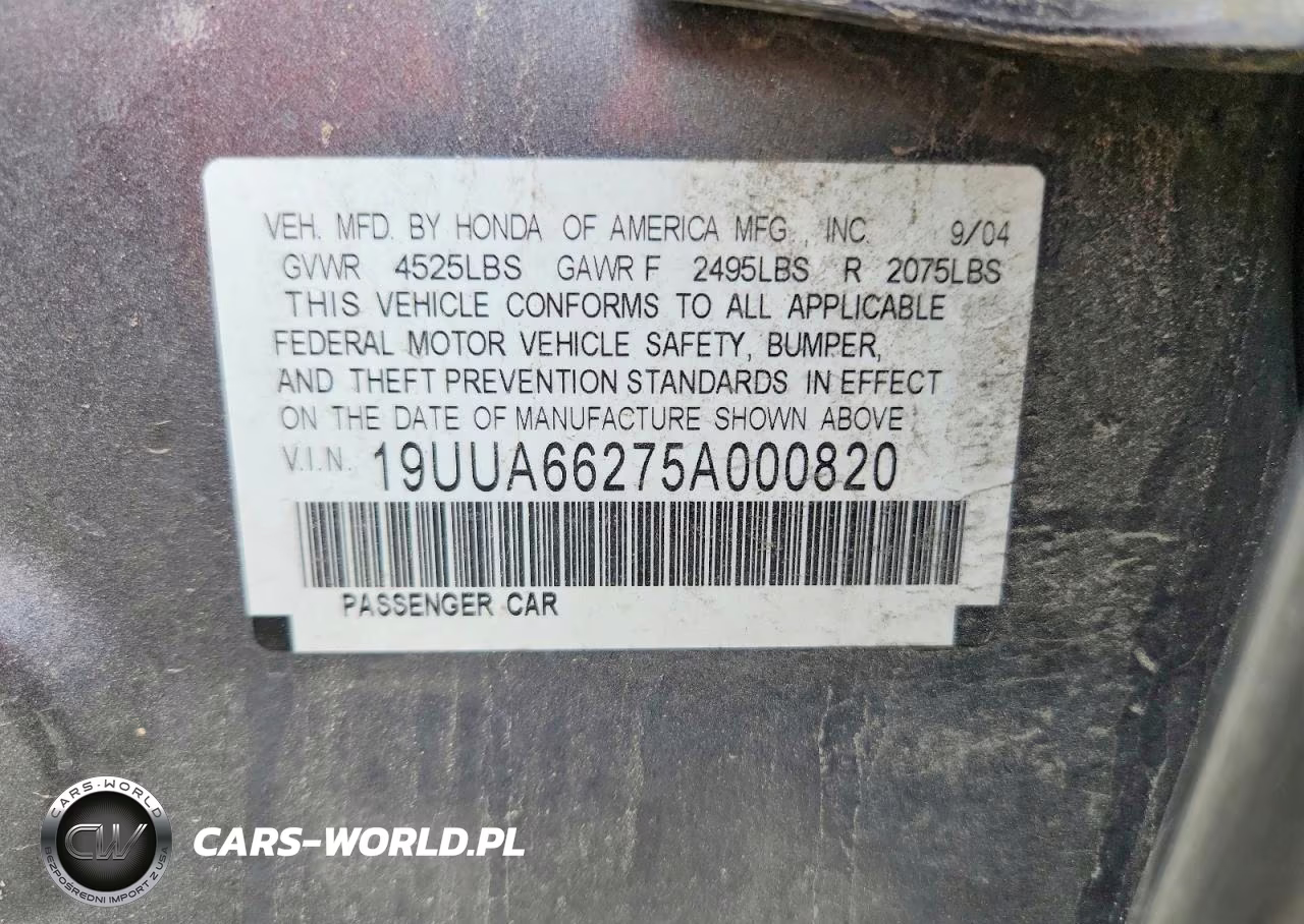 2005 Acura Tl VIN:19UUA66275A000820 - 13
