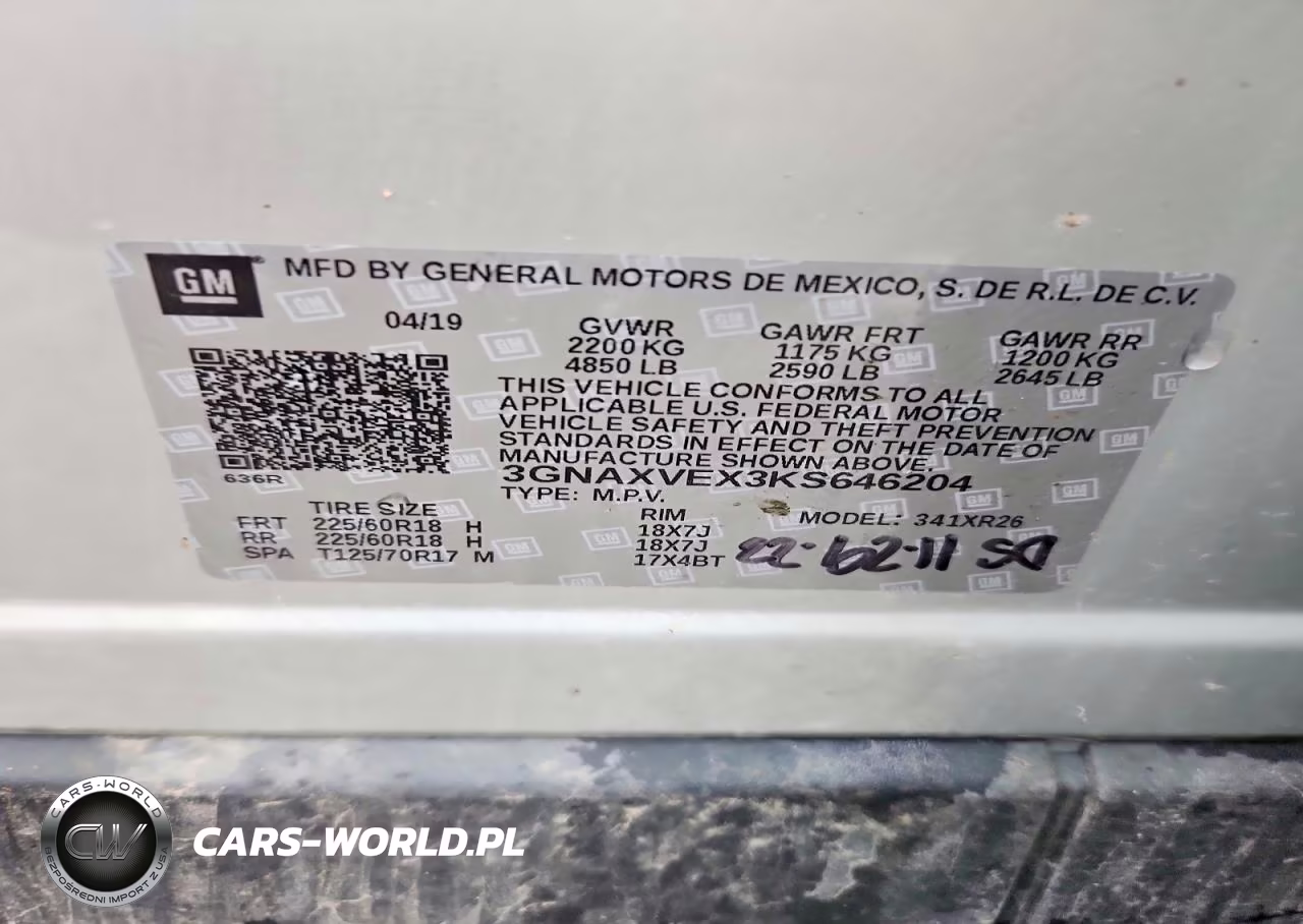 2019 Chevrolet Equinox Lt VIN:3GNAXVEX3KS646204 - 13