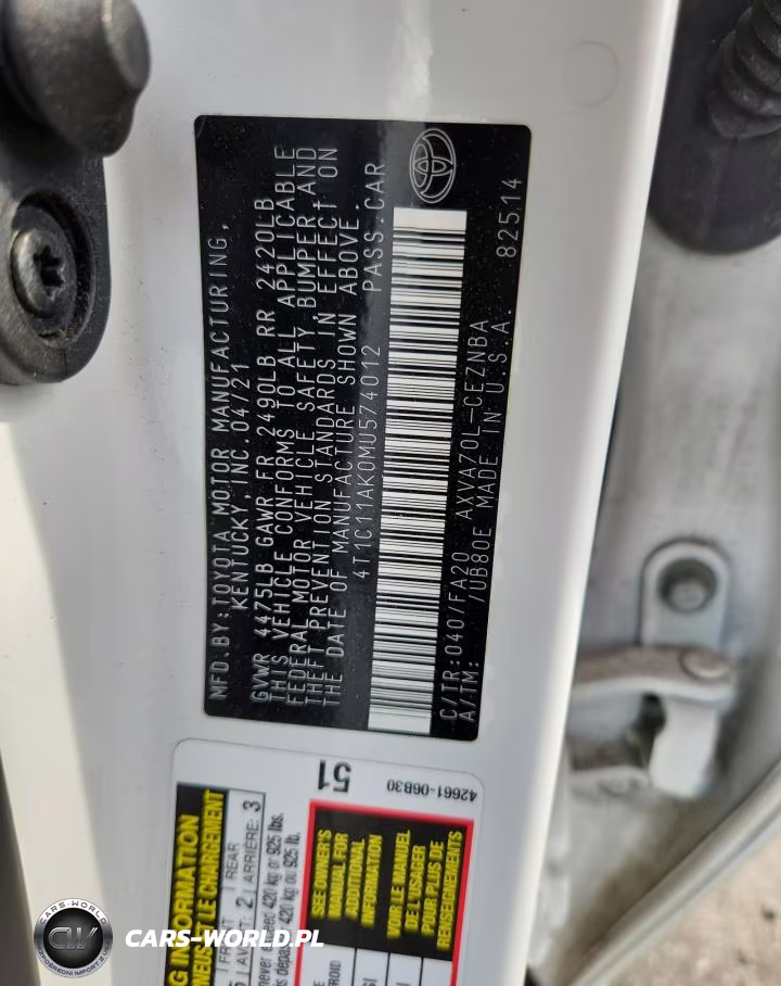 2021 Toyota Camry Le VIN:4T1C11AK0MU574012 - 12