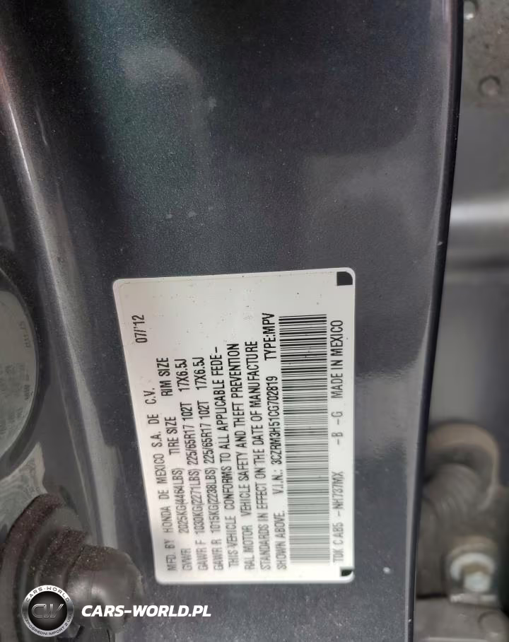 2012 Honda Cr-V Ex VIN:3CZRM3H51CG702819 - 14