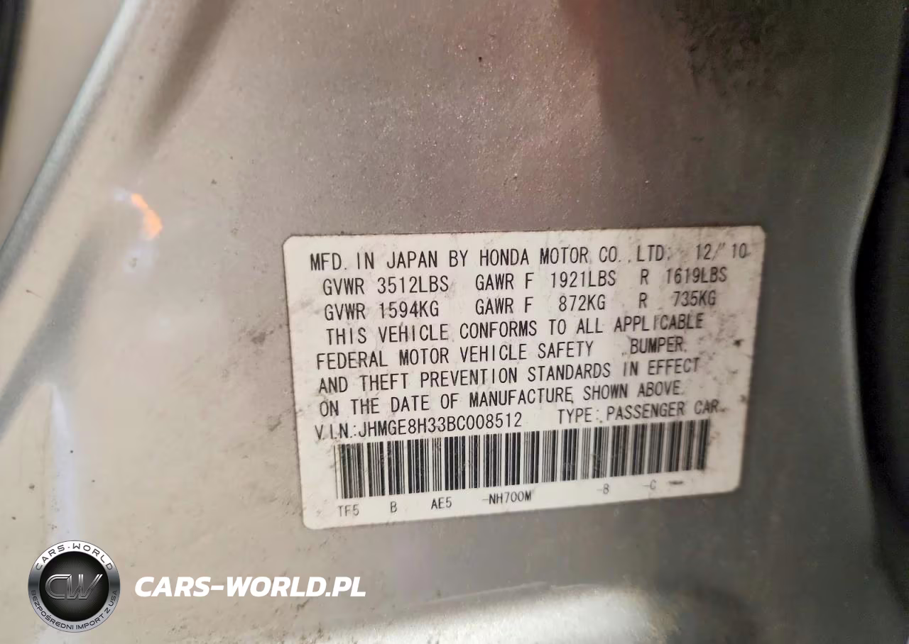 2011 Honda Fit VIN:JHMGE8H33BC008512 - 12