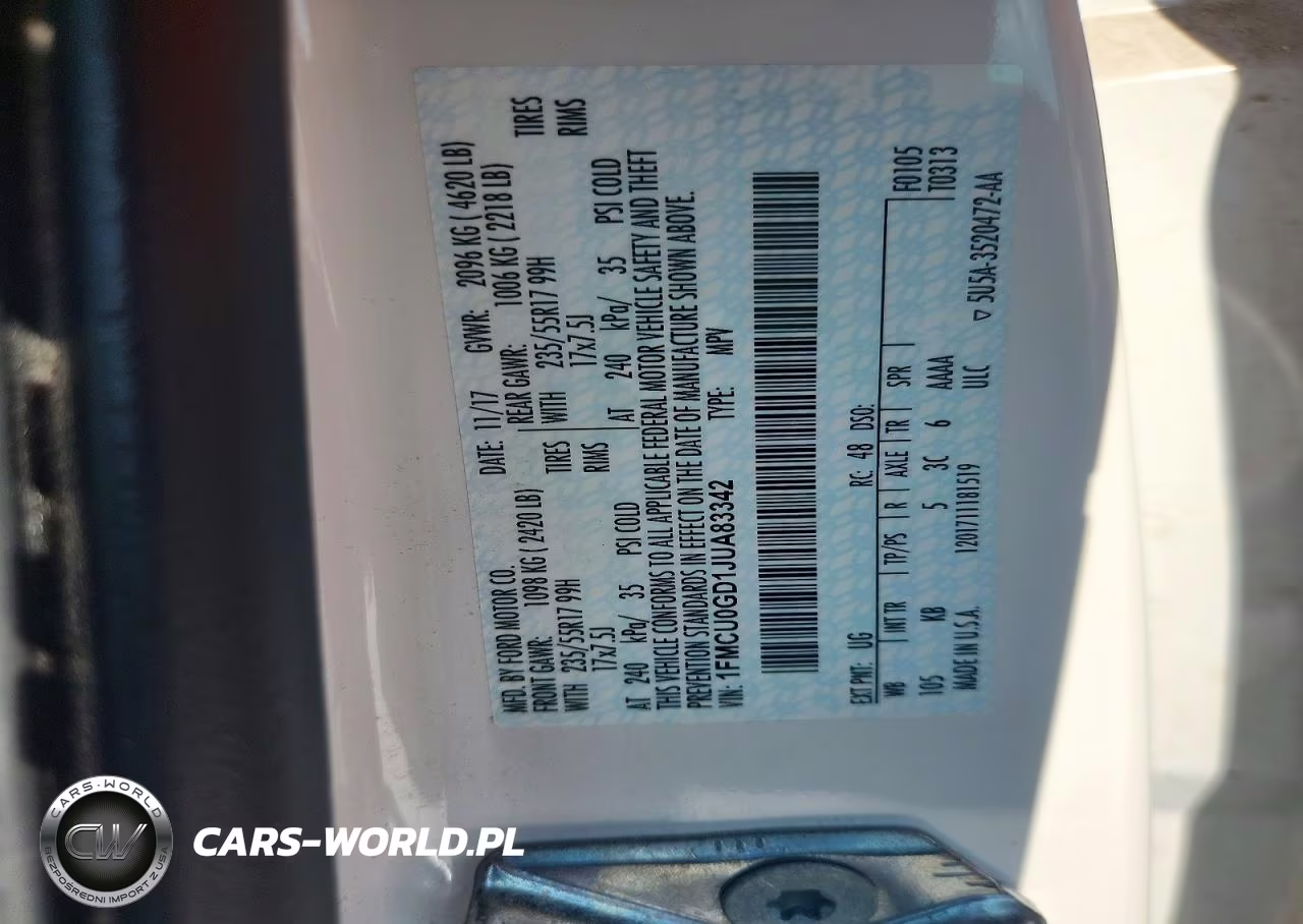 2018 Ford Escape Se VIN:1FMCU0GD1JUA83342 - 13