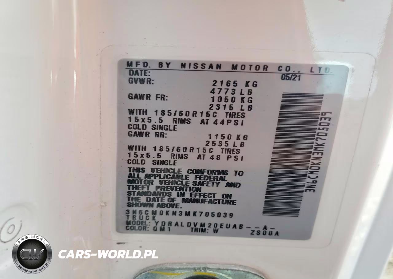 2021 Nissan Nv200 Refrigerated Delivery Van VIN:3N6CM0KN3MK705039 - 13