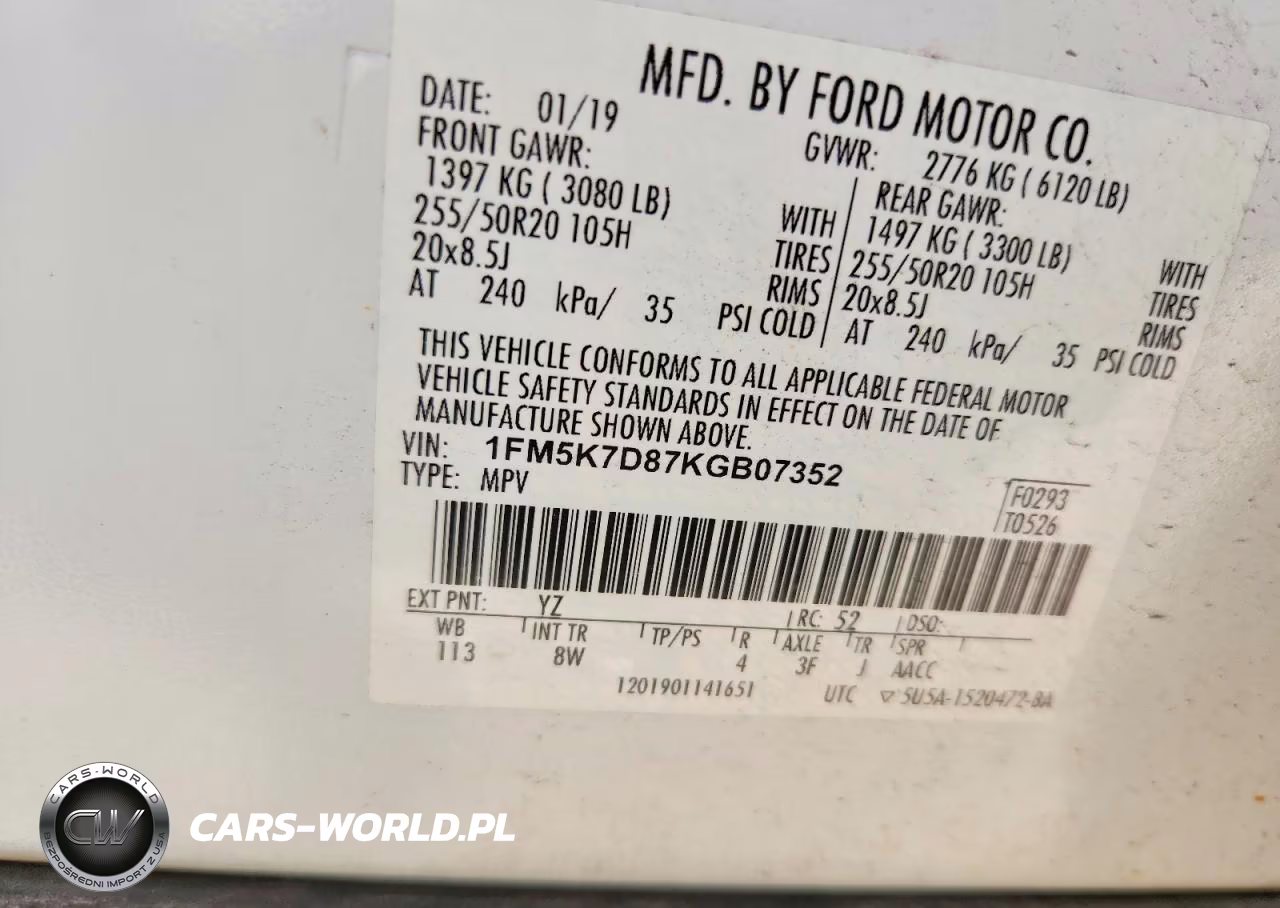 2019 Ford Explorer Xlt VIN:1FM5K7D87KGB07352 - 13