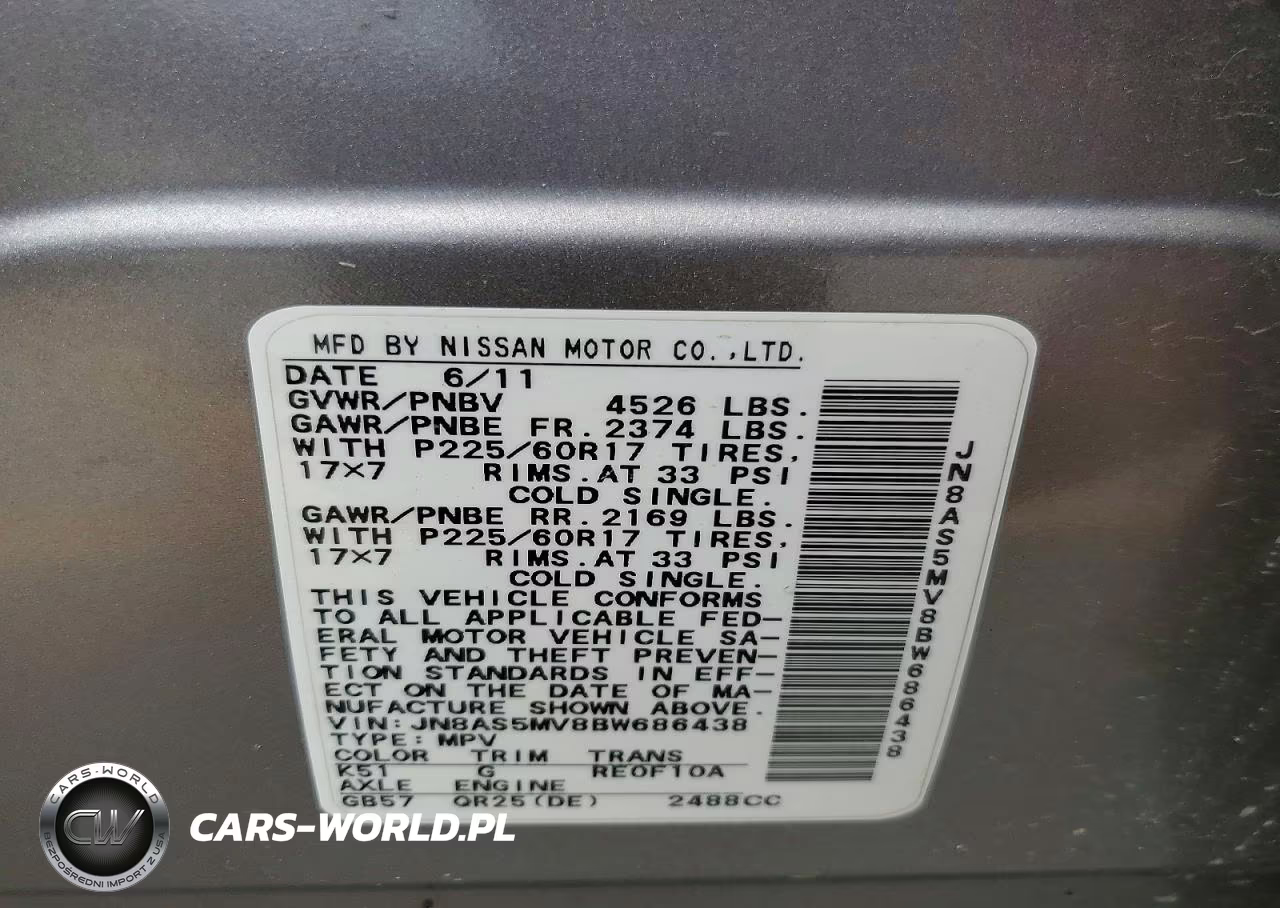 2011 Nissan Rogue S VIN:JN8AS5MV8BW686438 - 14
