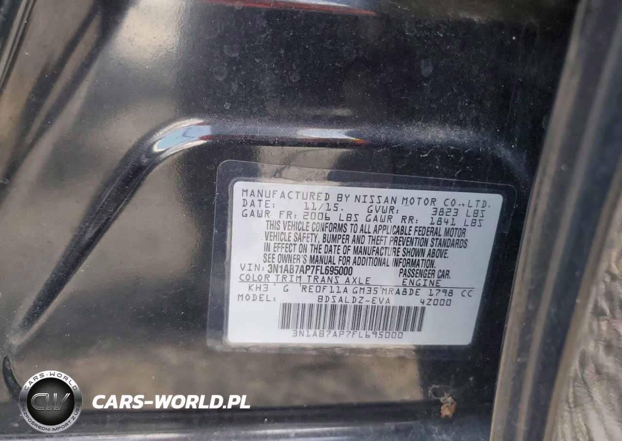 2015 Nissan Sentra Sv VIN:3N1AB7AP7FL695000 - 12