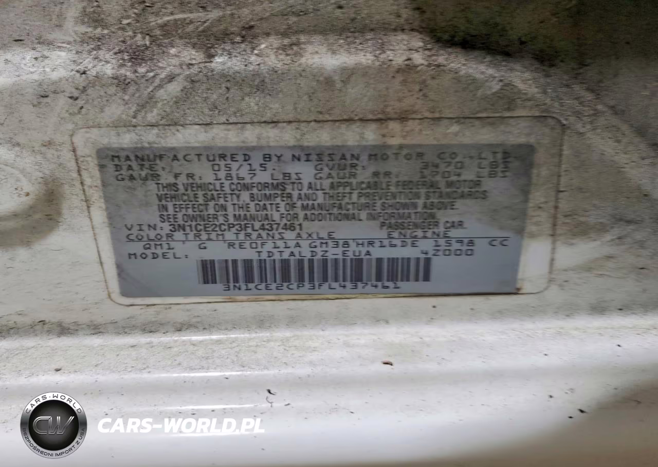 2015 Nissan Versa Note Sv VIN:3N1CE2CP3FL437461 - 13