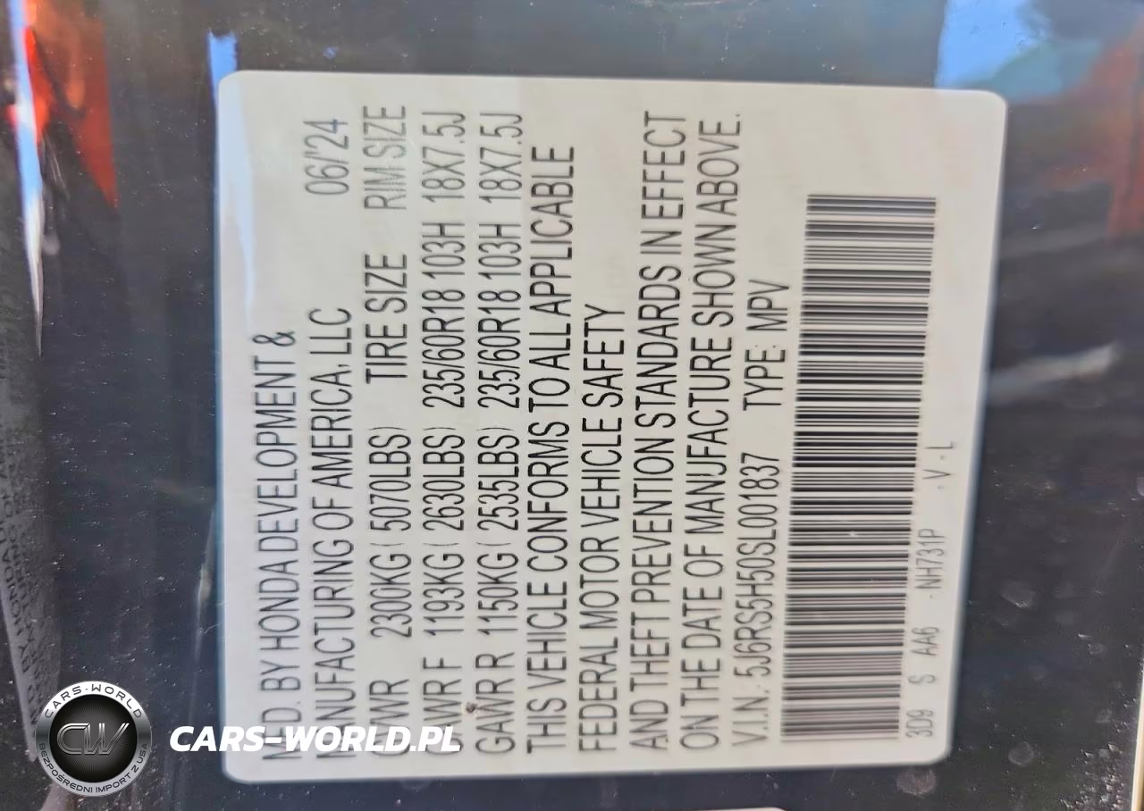 2025 Honda Cr-V Sport VIN:5J6RS5H50SL001837 - 13