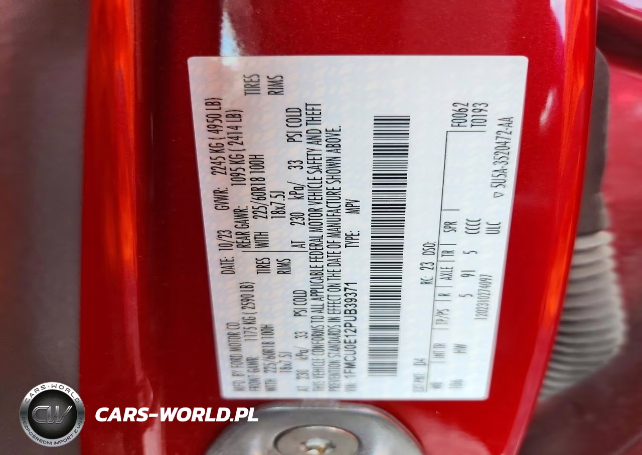 2023 Ford Escape VIN:1FMCU0E12PUB39371 - 13
