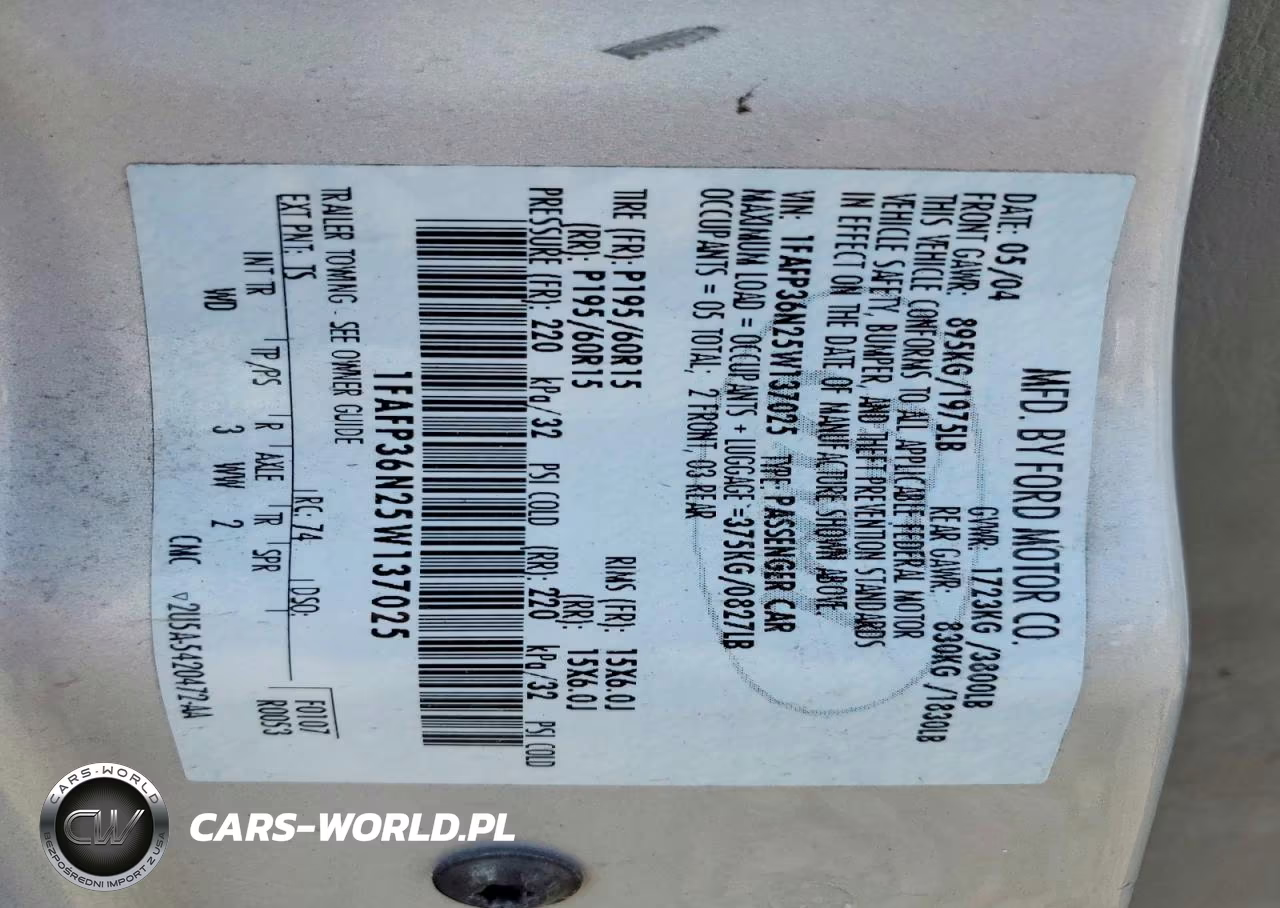 2005 Ford Focus Zxw VIN:1FAFP36N25W137025 - 12