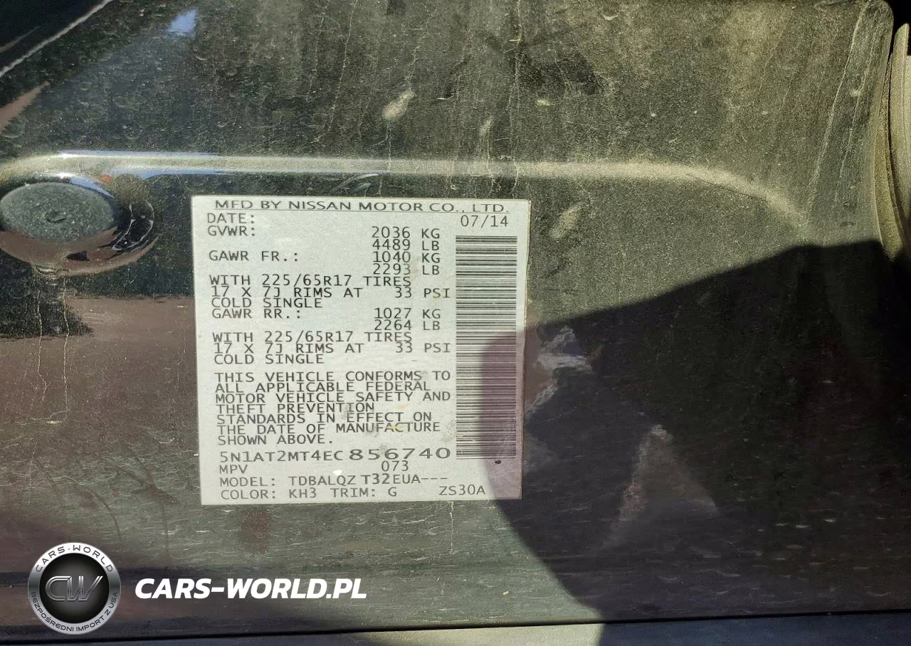 2014 Nissan Rogue S VIN:5N1AT2MT4EC856740 - 12