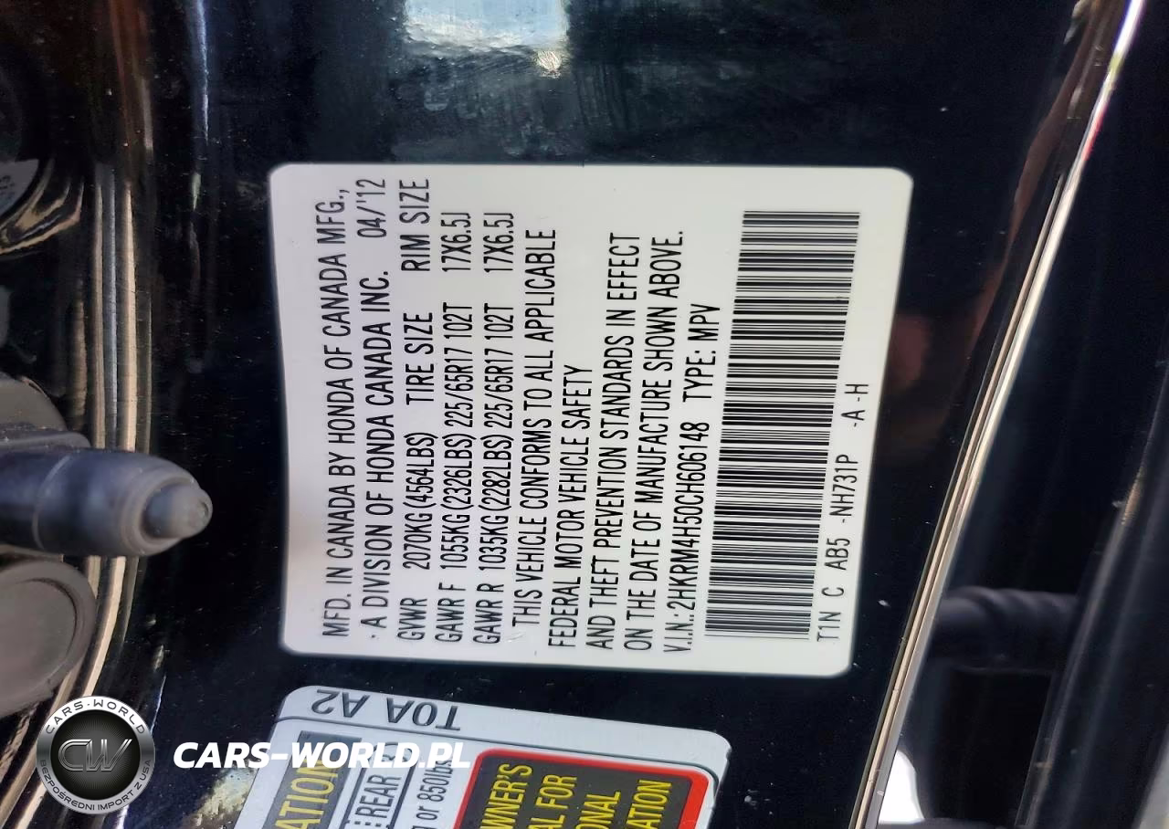 2012 Honda Cr-V Ex VIN:2HKRM4H50CH606148 - 14