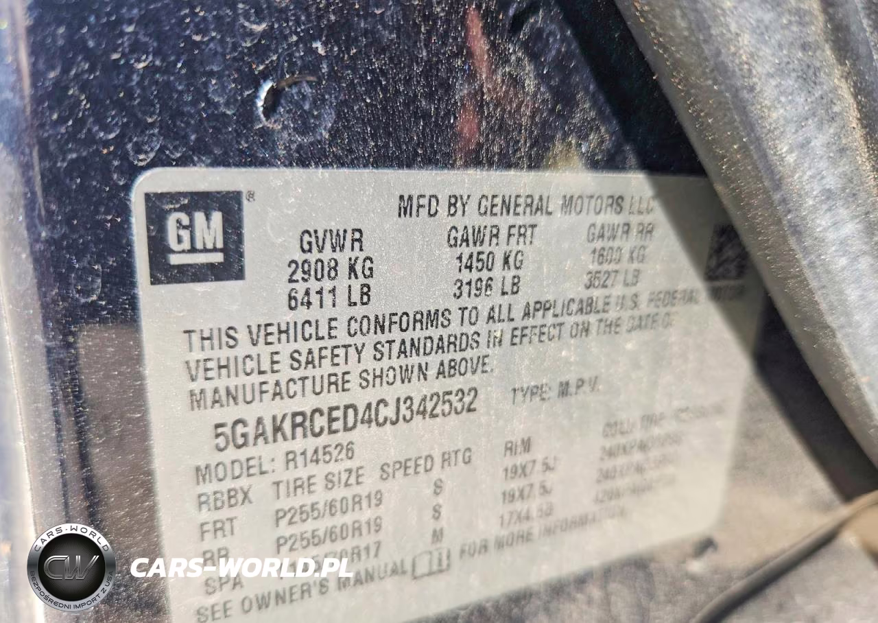 2012 Buick Enclave VIN:5GAKRCED4CJ342532 - 13