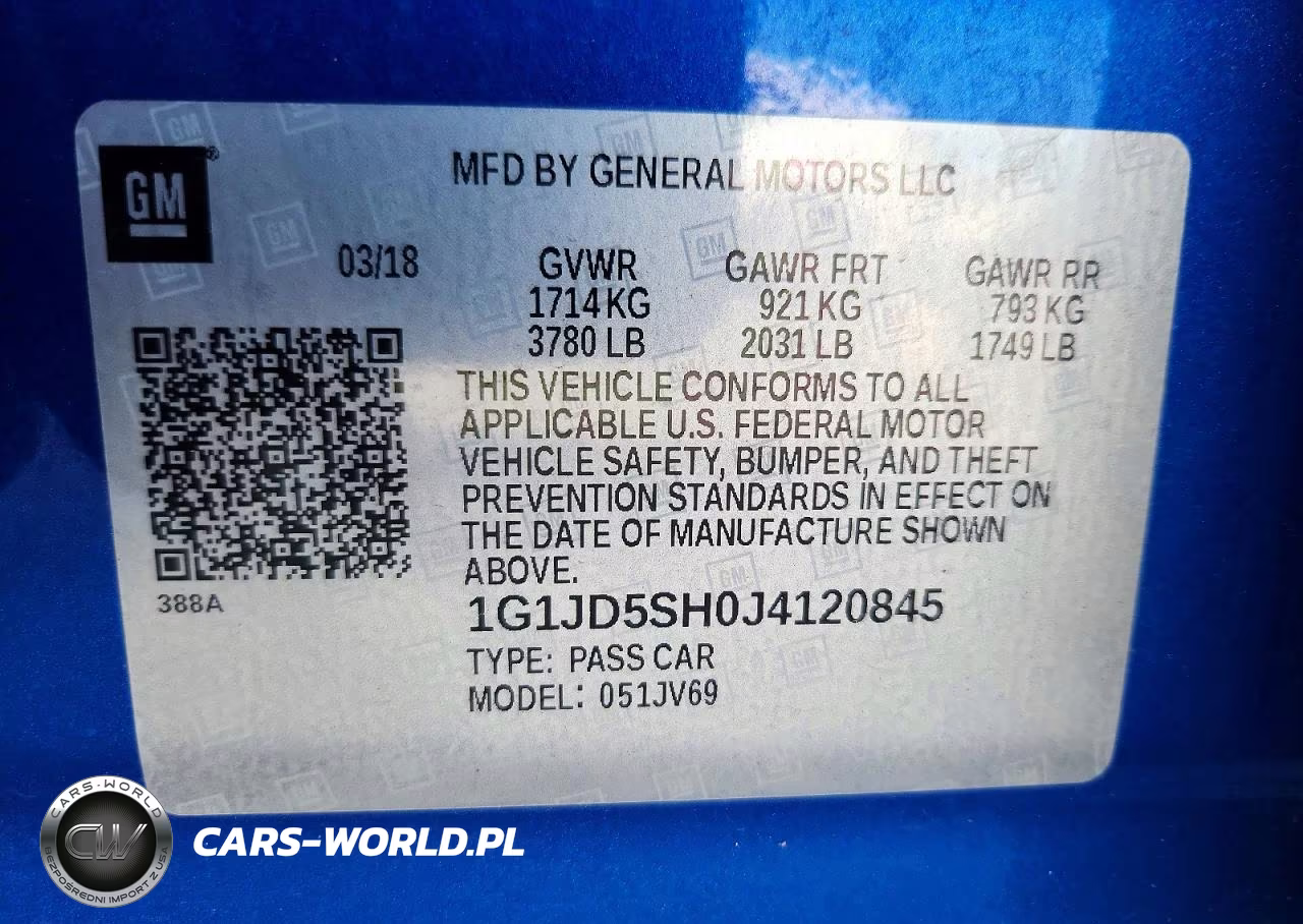 2018 Chevrolet Sonic Lt VIN:1G1JD5SH0J4120845 - 12