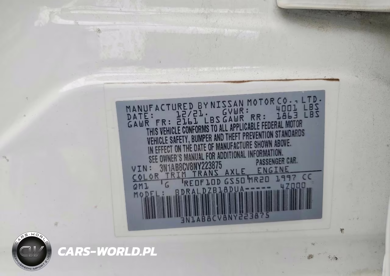 2022 Nissan Sentra Sv VIN:3N1AB8CV8NY223875 - 12