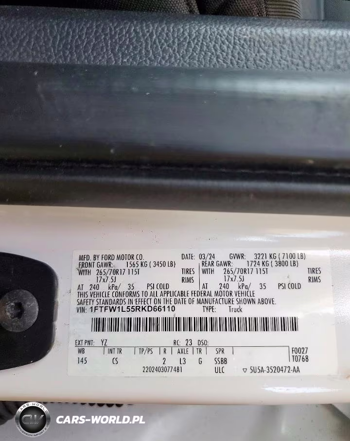 2024 Ford F150 Xl VIN:1FTFW1L55RKD66110 - 12