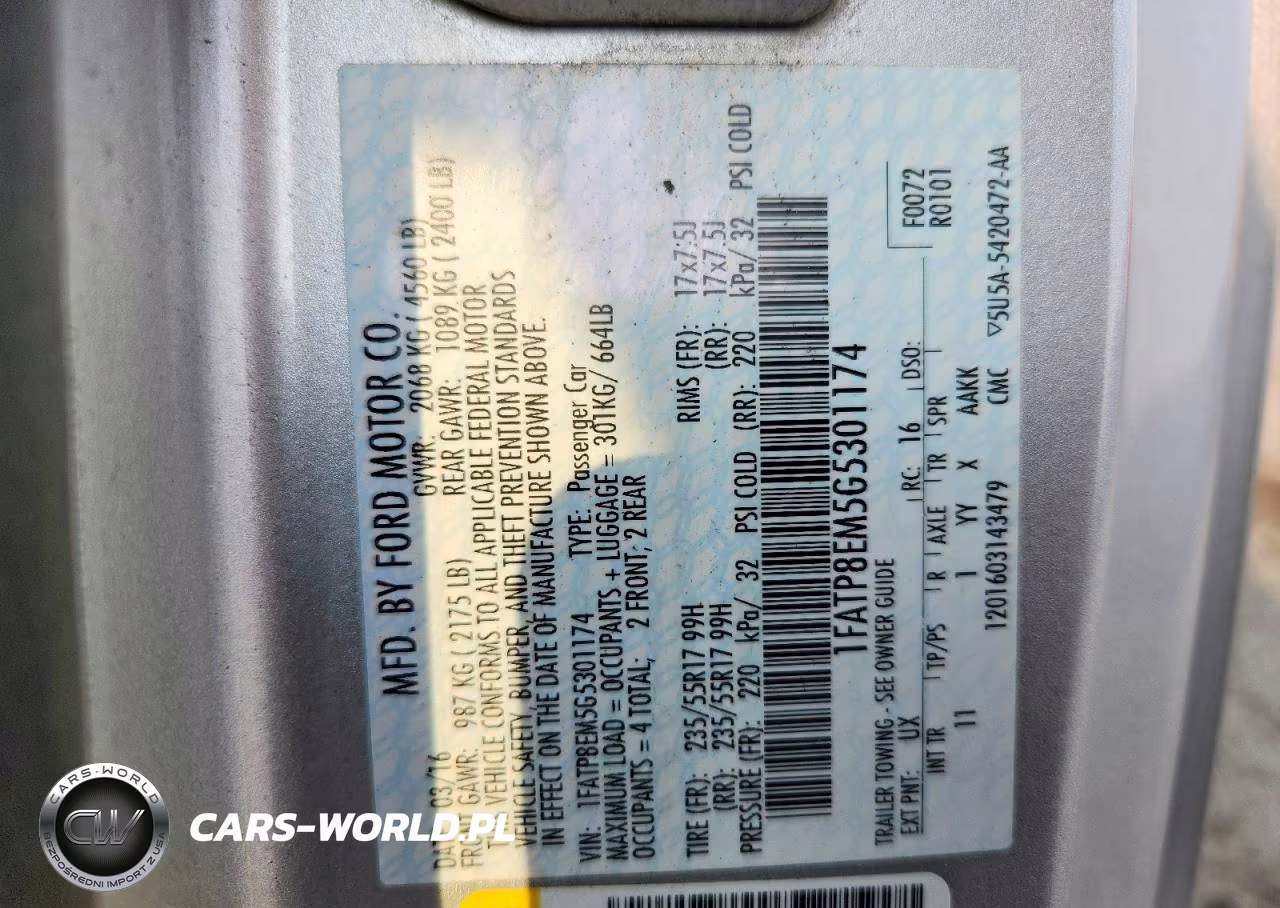 2016 Ford Mustang VIN:1FATP8EM5G5301174 - 12