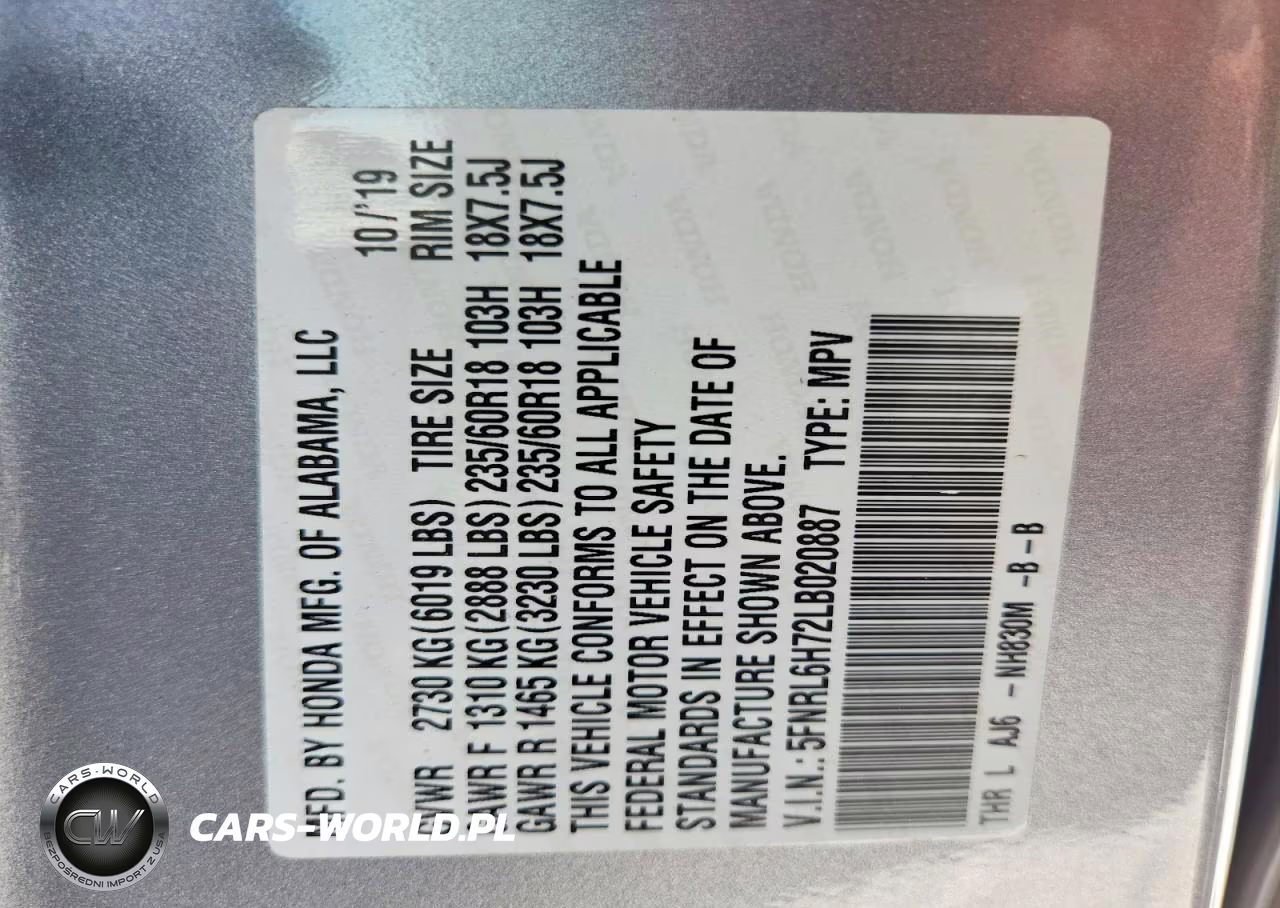 2020 Honda Odyssey Exl VIN:5FNRL6H72LB020887 - 12