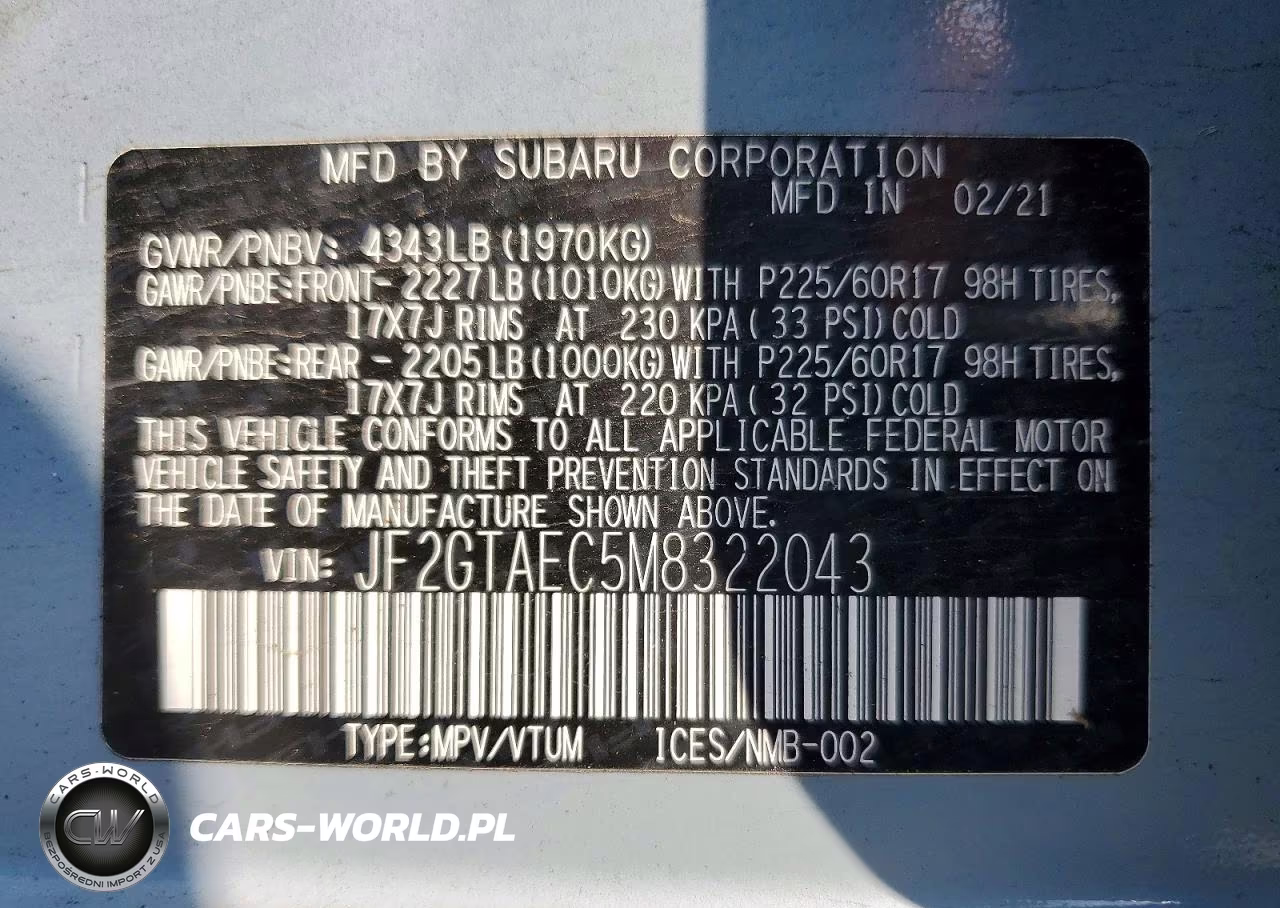 2021 Subaru Crosstrek Premium VIN:JF2GTAEC5M8322043 - 13