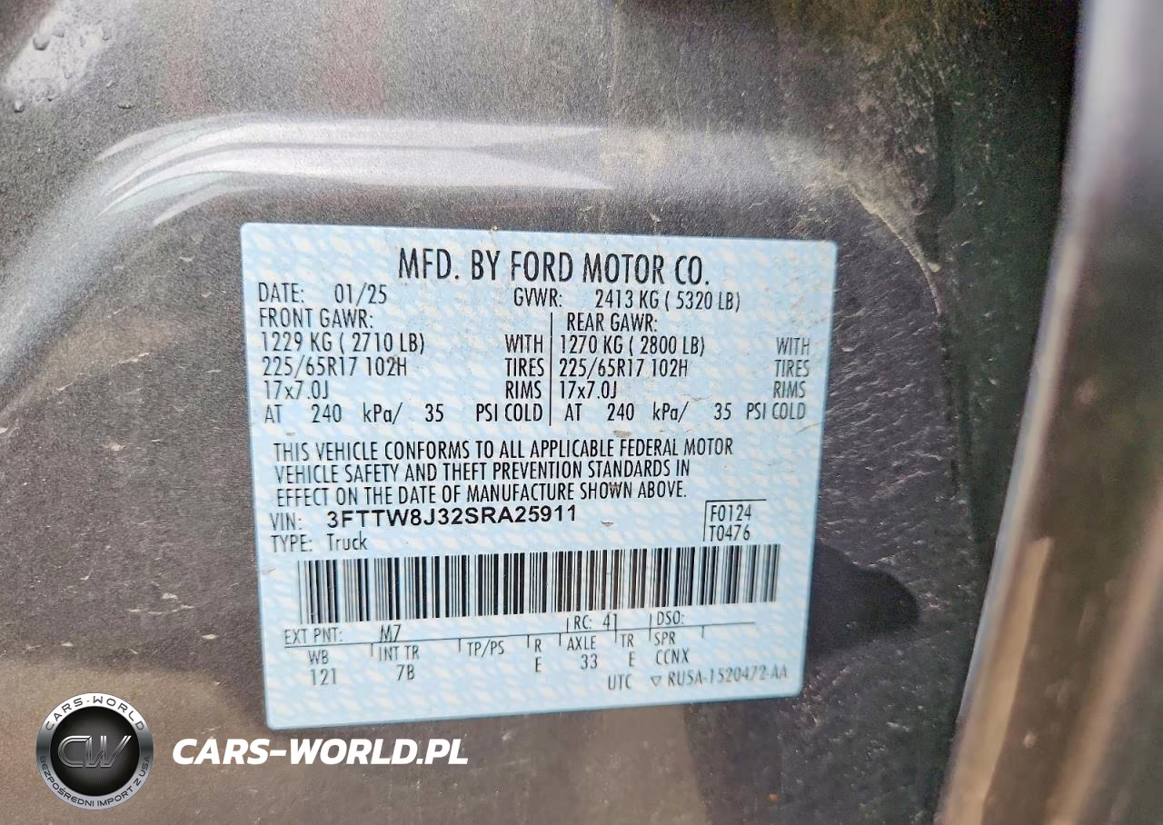 2025 Ford Maverick Xlt VIN:3FTTW8J32SRA25911 - 12