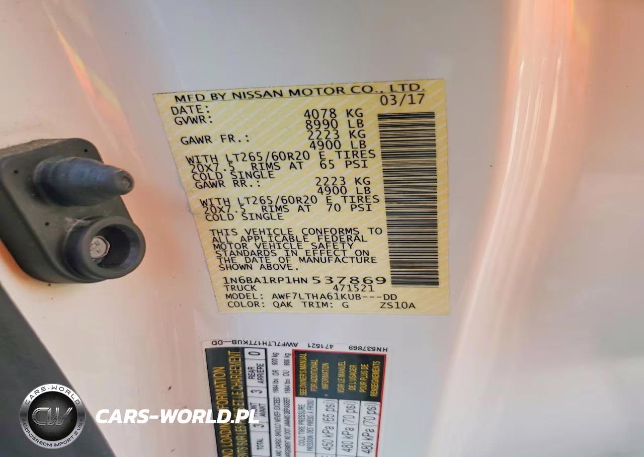 2017 Nissan Titan Xd Sv VIN:1N6BA1RP1HN537869 - 12