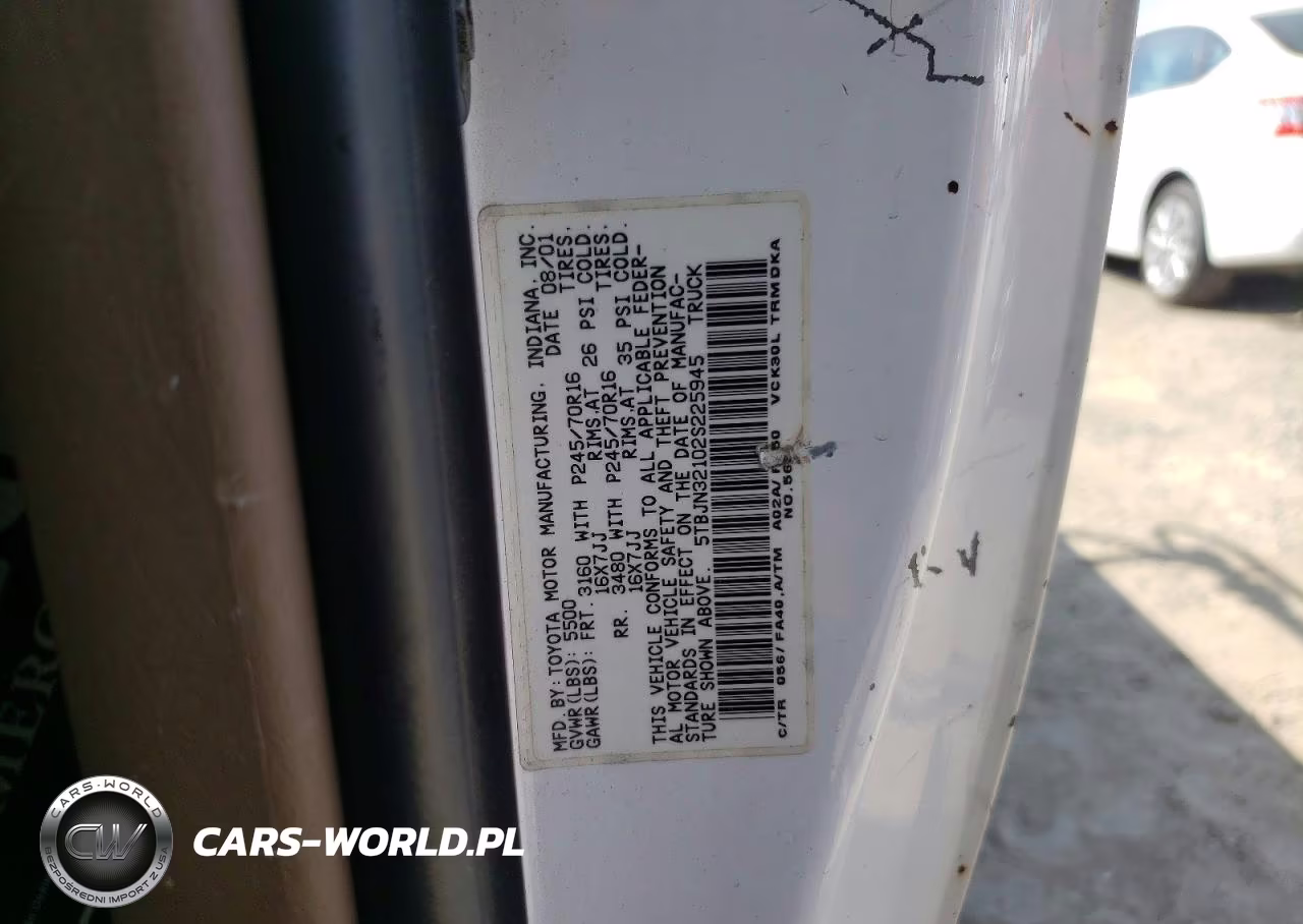 2002 Toyota Tundra Base VIN:5TBJN32102S225945 - 13