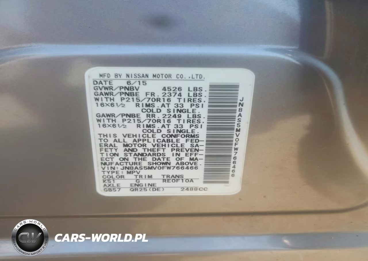 2015 Nissan Rogue Select S VIN:JN8AS5MV0FW766466 - 13