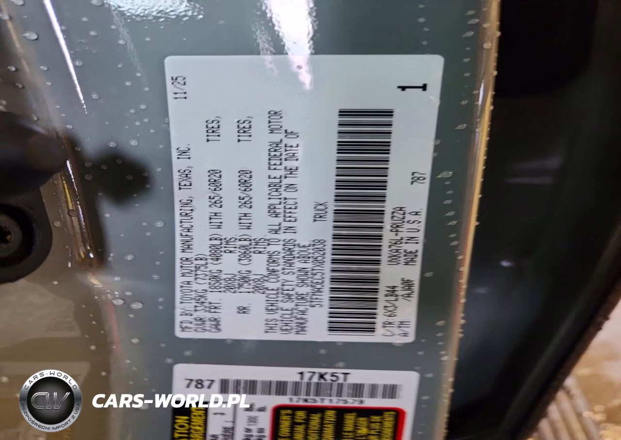 2026 Toyota Tundra 1794 Edition VIN:5TFMA5EC5TX052038 - 12