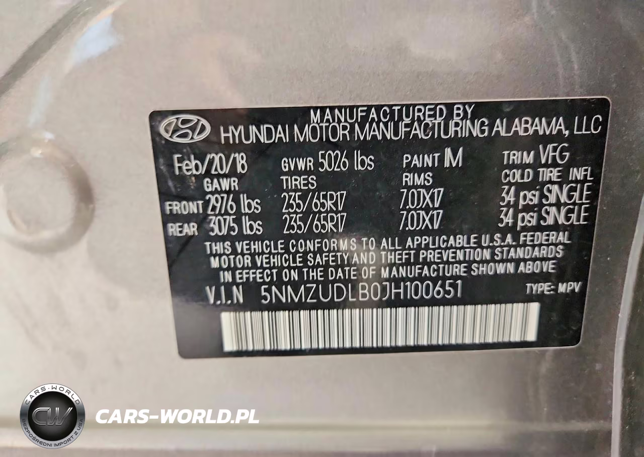 2018 Hyundai Santa Fe Sport 2.4L VIN:5NMZUDLB0JH100651 - 13