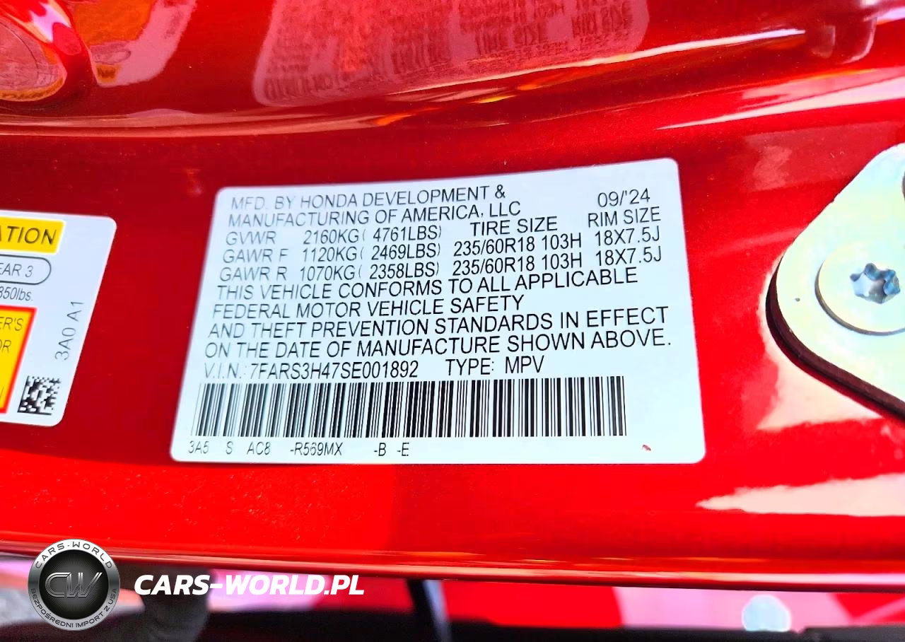 2025 Honda Cr-V Ex VIN:7FARS3H47SE001892 - 13