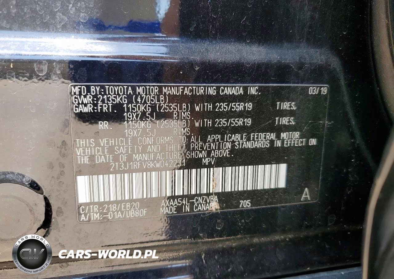 2019 Toyota Rav4 Adventure VIN:2T3J1RFV8KW042231 - 13