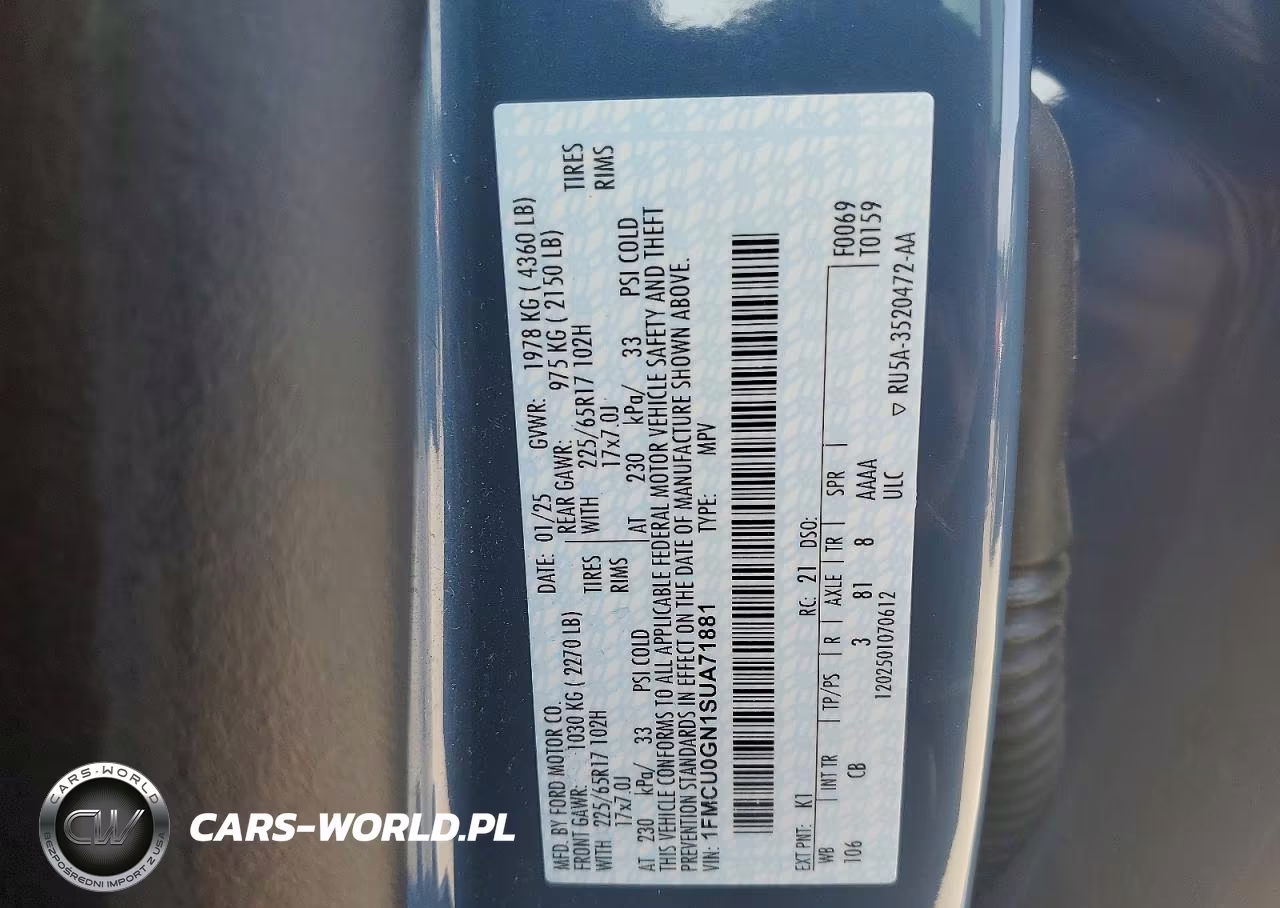 2025 Ford Escape Active VIN:1FMCU0GN1SUA71881 - 14