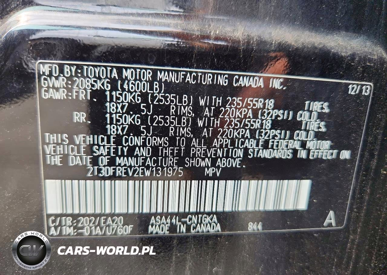 2014 Toyota Rav4 Limited VIN:2T3DFREV2EW131975 - 14