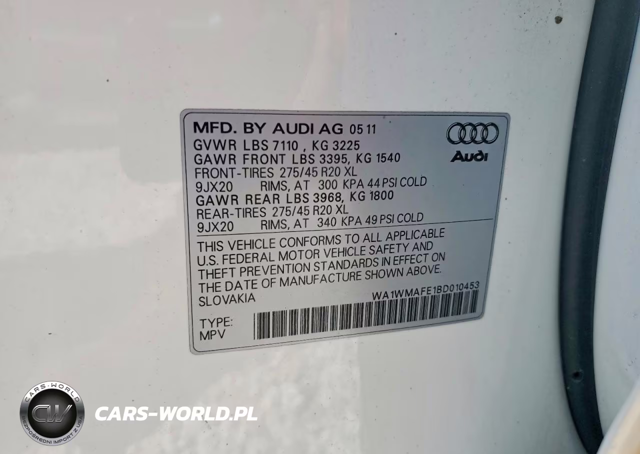 2011 Audi Q7 Prestige VIN:WA1WMAFE1BD010453 - 13