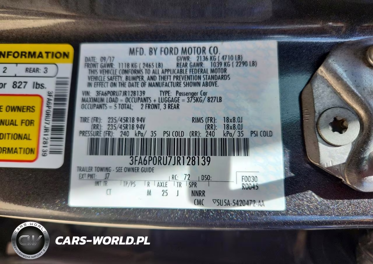 2018 Ford Fusion Titanium-Platinum Hev VIN:3FA6P0RU7JR128139 - 13