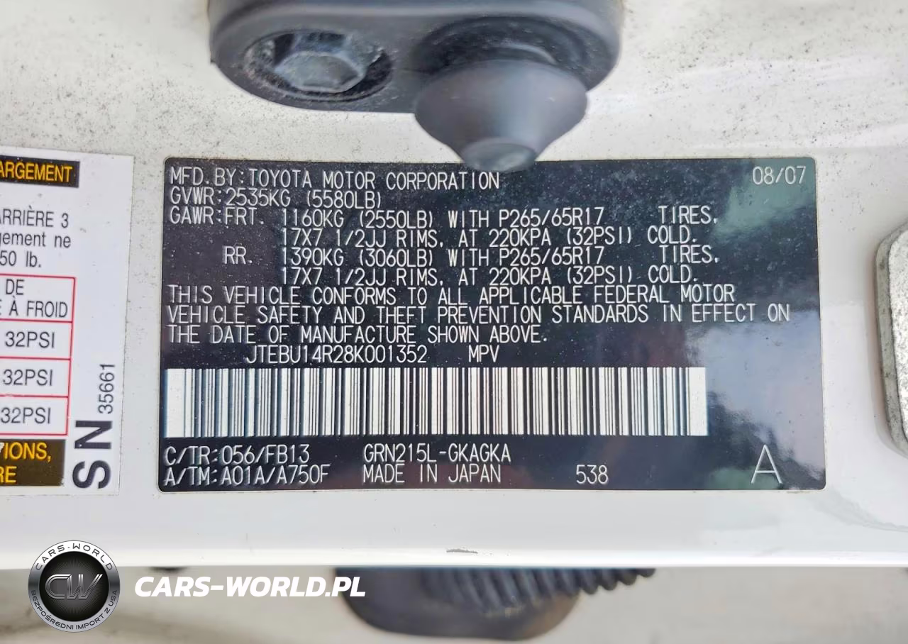 2008 Toyota 4Runner Sport Edition VIN:JTEBU14R28K001352 - 13