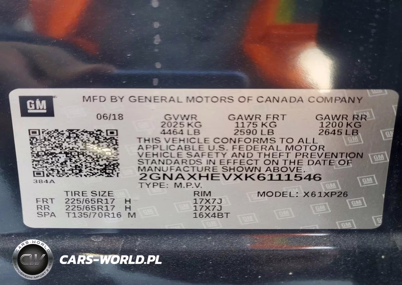 2019 Chevrolet Equinox Ls VIN:2GNAXHEVXK6111546 - 13