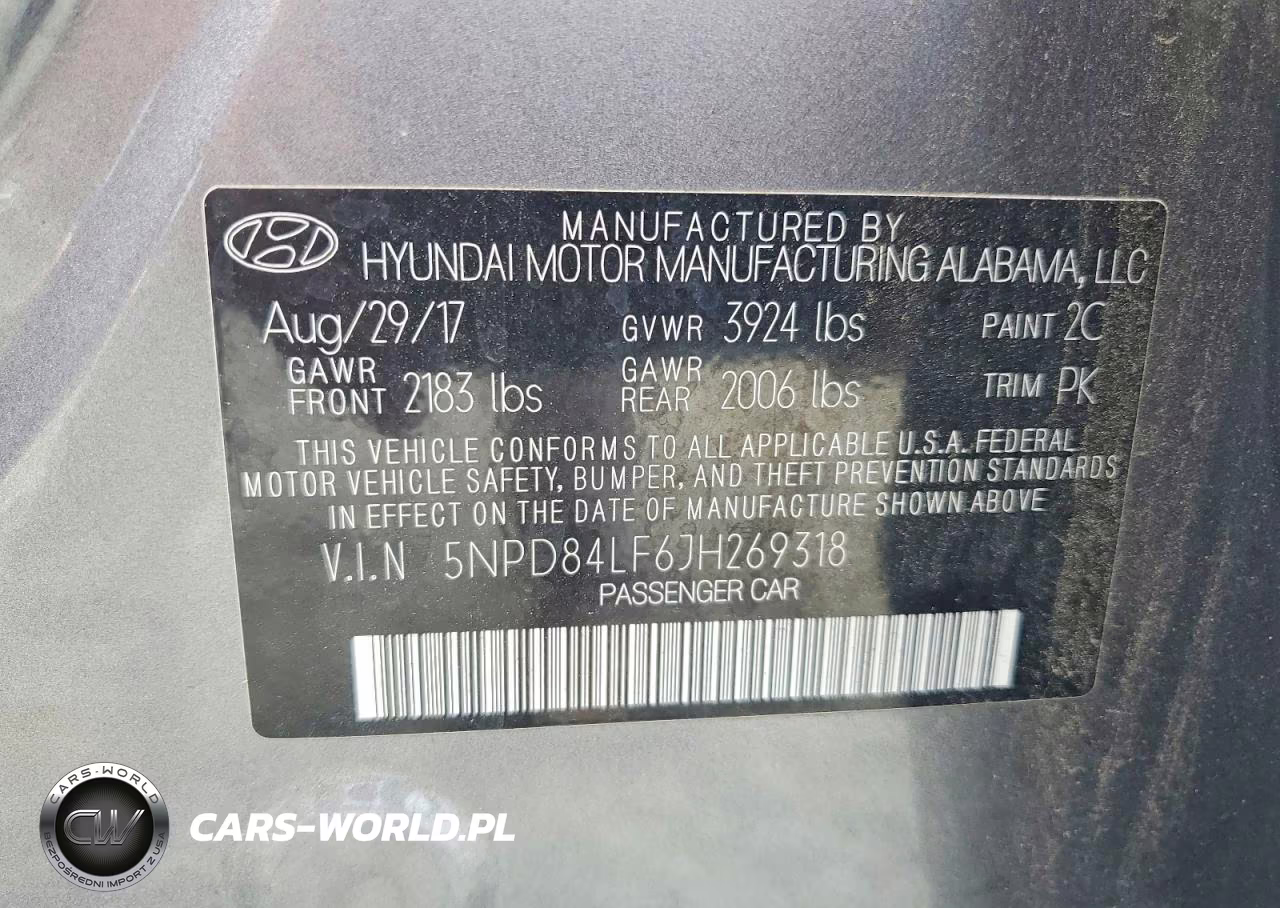 2018 Hyundai Elantra Sel VIN:5NPD84LF6JH269318 - 12