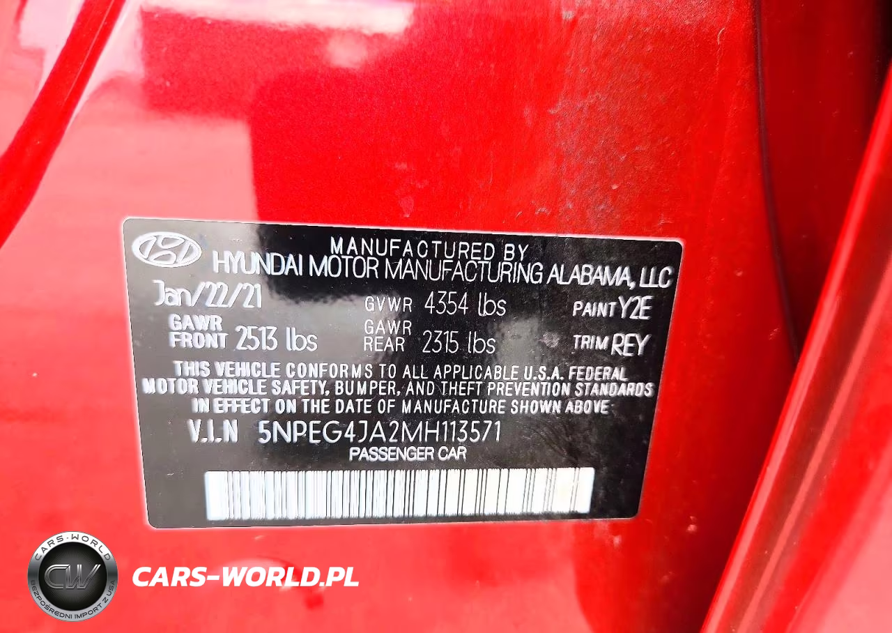 2021 Hyundai Sonata Se VIN:5NPEG4JA2MH113571 - 12