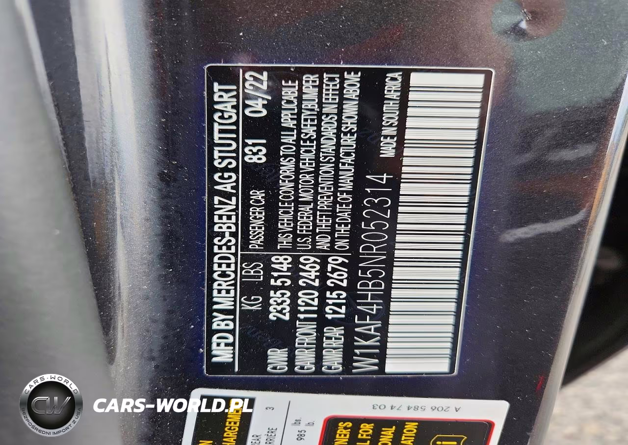 2022 Mercedes-Benz C 300 4Matic VIN:W1KAF4HB5NR052314 - 12