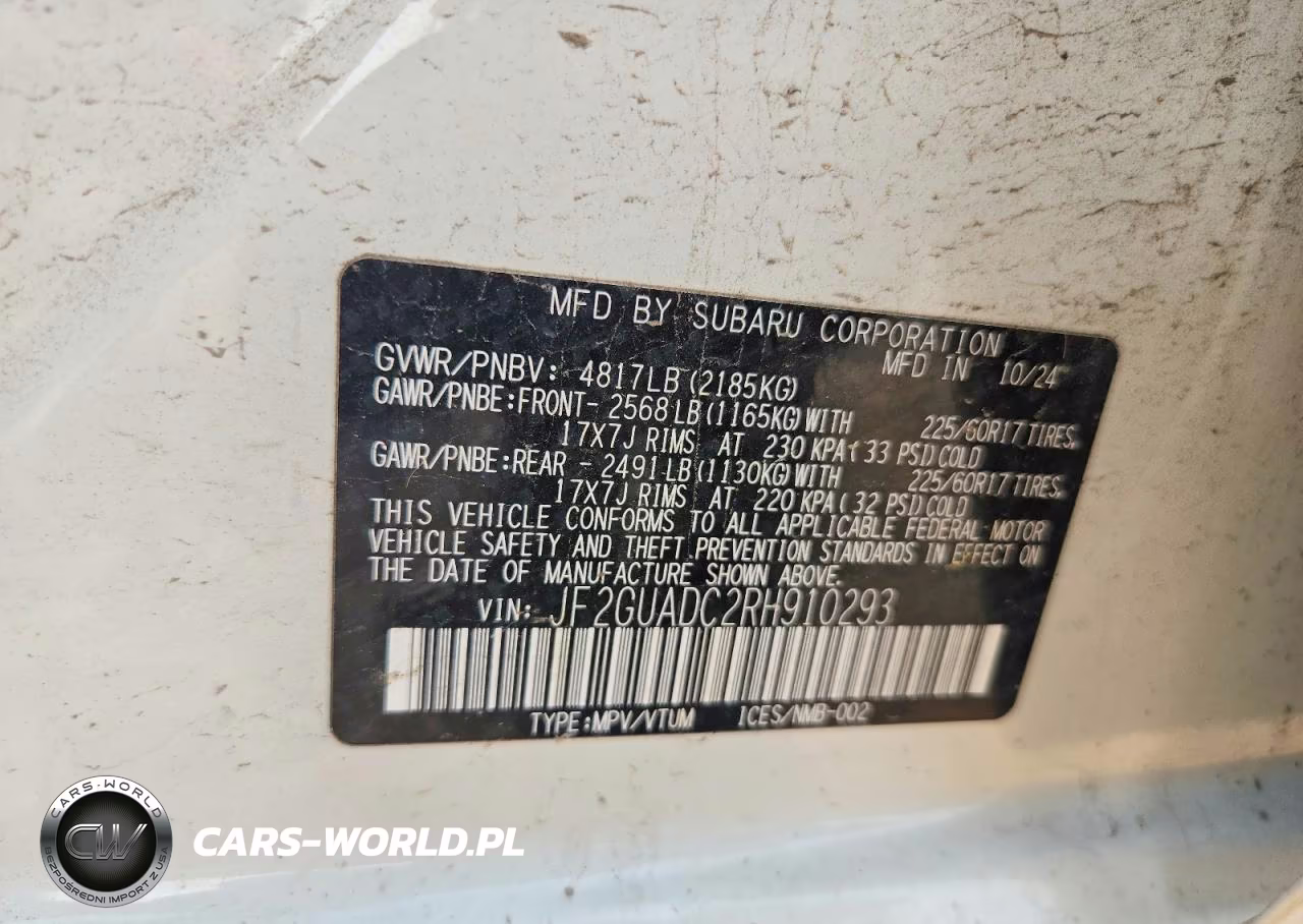 2024 Subaru Crosstrek Premium VIN:JF2GUADC2RH910293 - 14