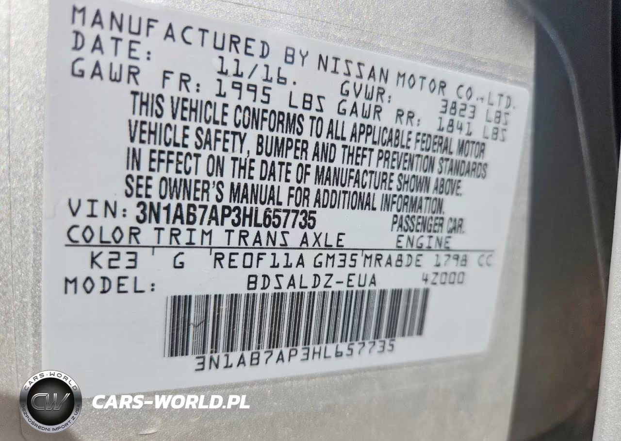 2017 Nissan Sentra Sv VIN:3N1AB7AP3HL657735 - 12