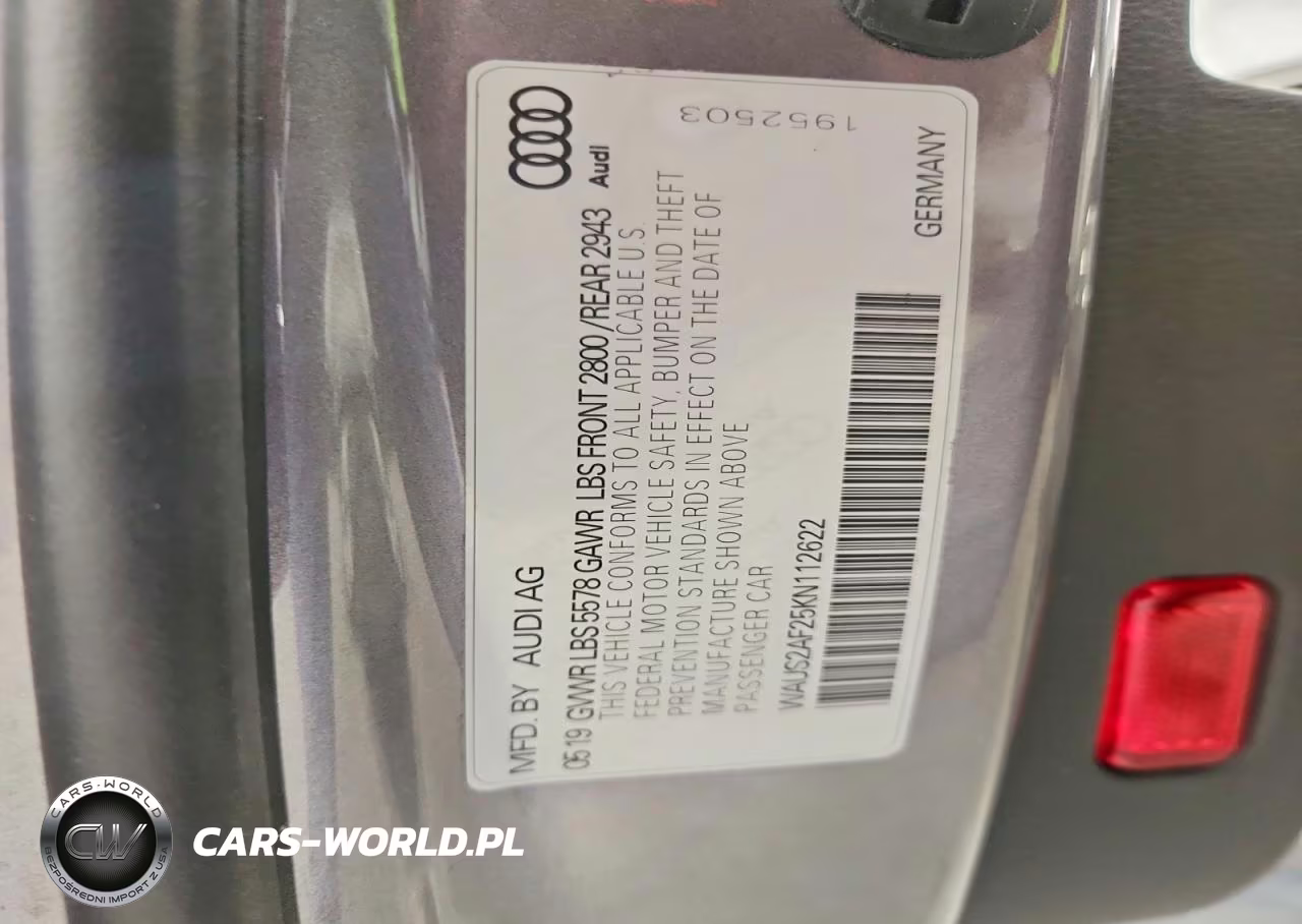 2019 Audi A7 Prestige VIN:WAUS2AF25KN112622 - 12