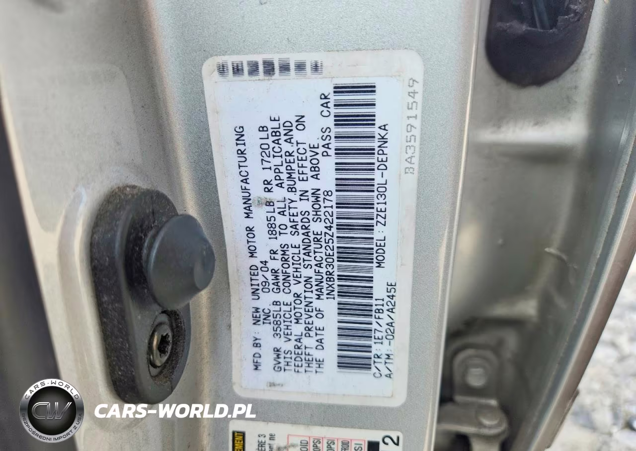 2005 Toyota Corolla Le VIN:1NXBR30E25Z422178 - 12