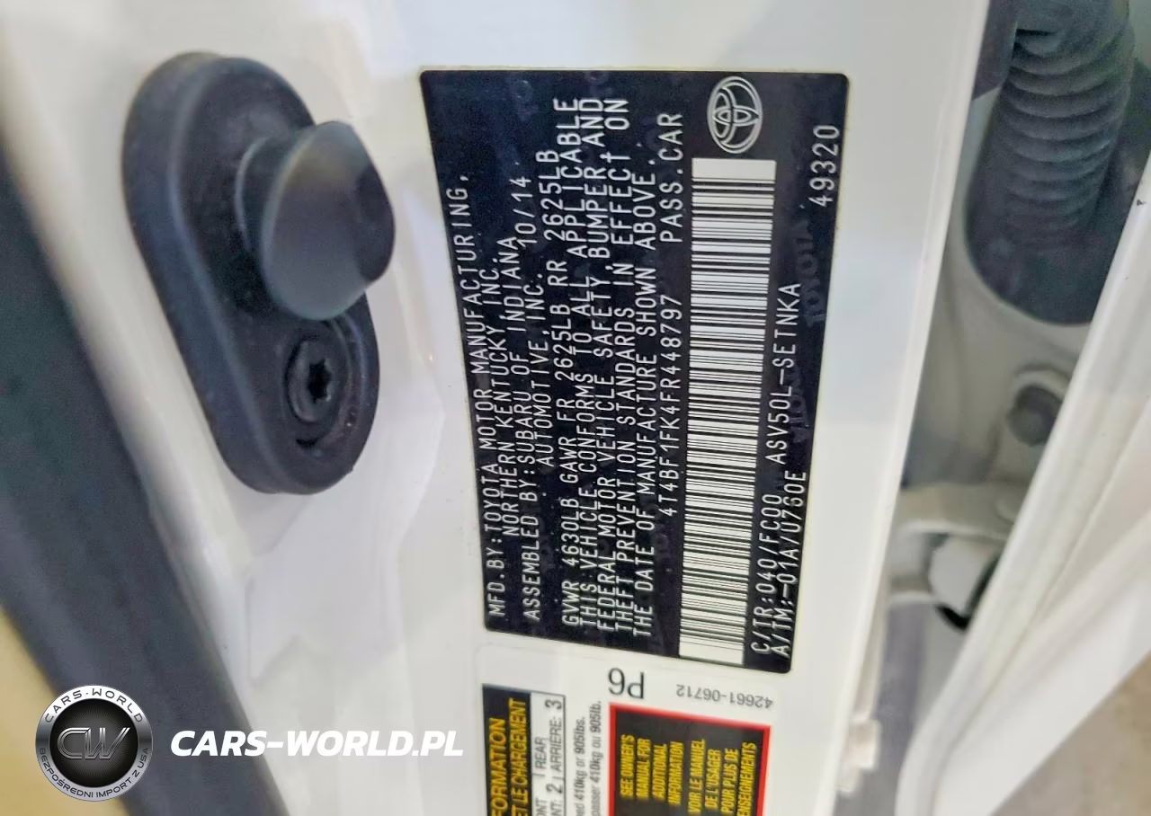 2015 Toyota Camry Le VIN:4T4BF1FK4FR448797 - 12