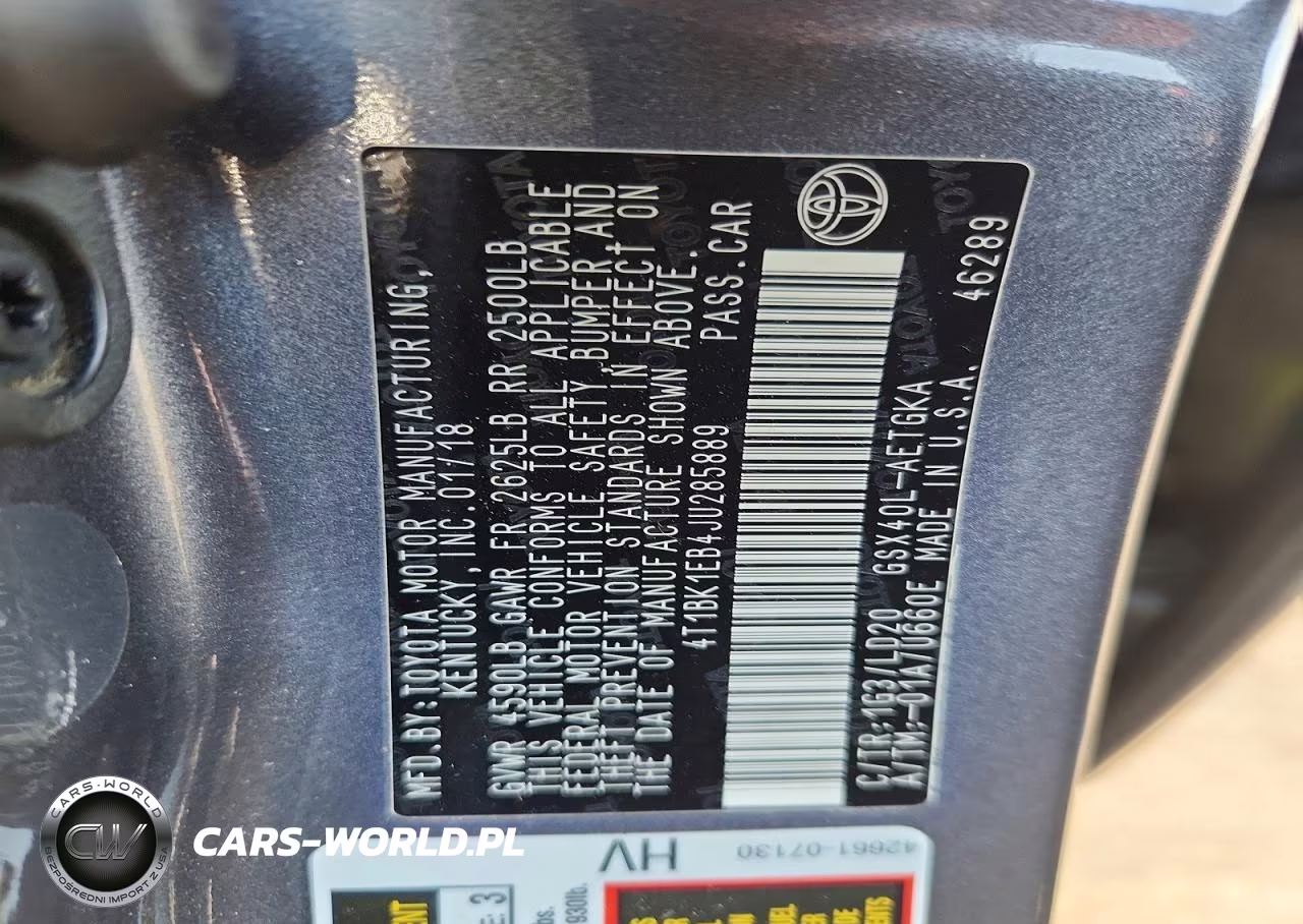 2018 Toyota Avalon Xle VIN:4T1BK1EB4JU285889 - 12