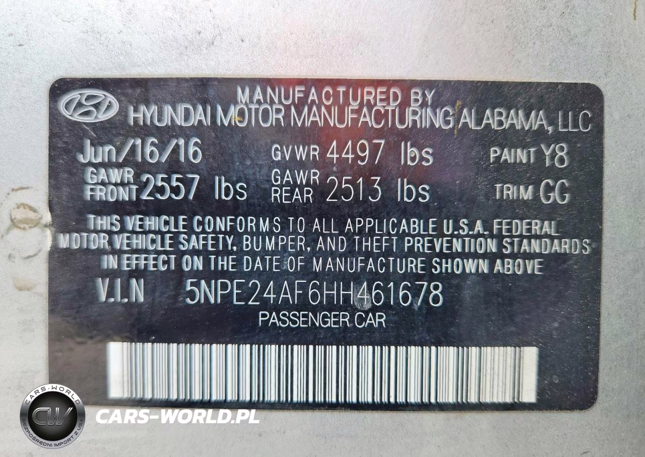 2017 Hyundai Sonata Se VIN:5NPE24AF6HH461678 - 12