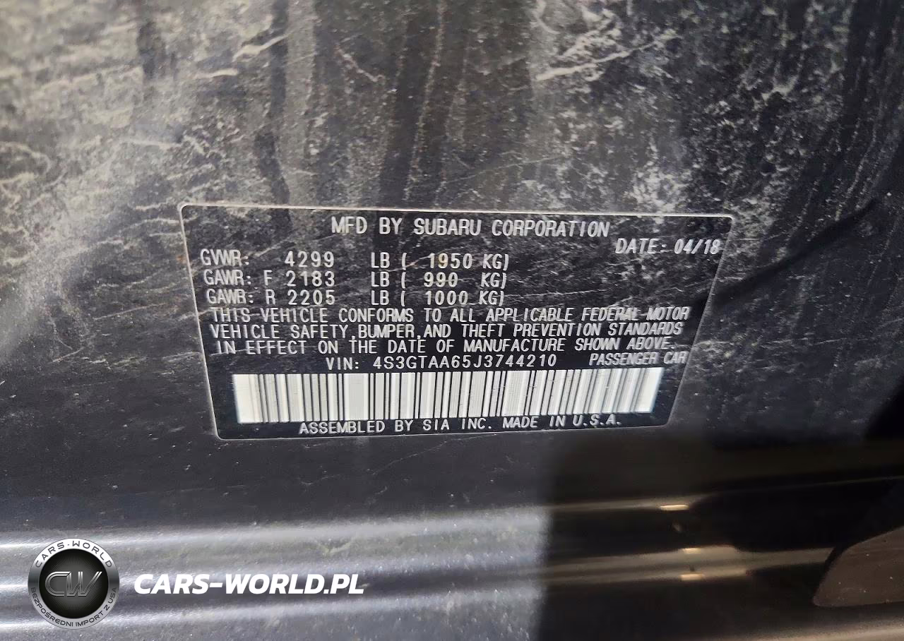 2018 Subaru Impreza VIN:4S3GTAA65J3744210 - 12